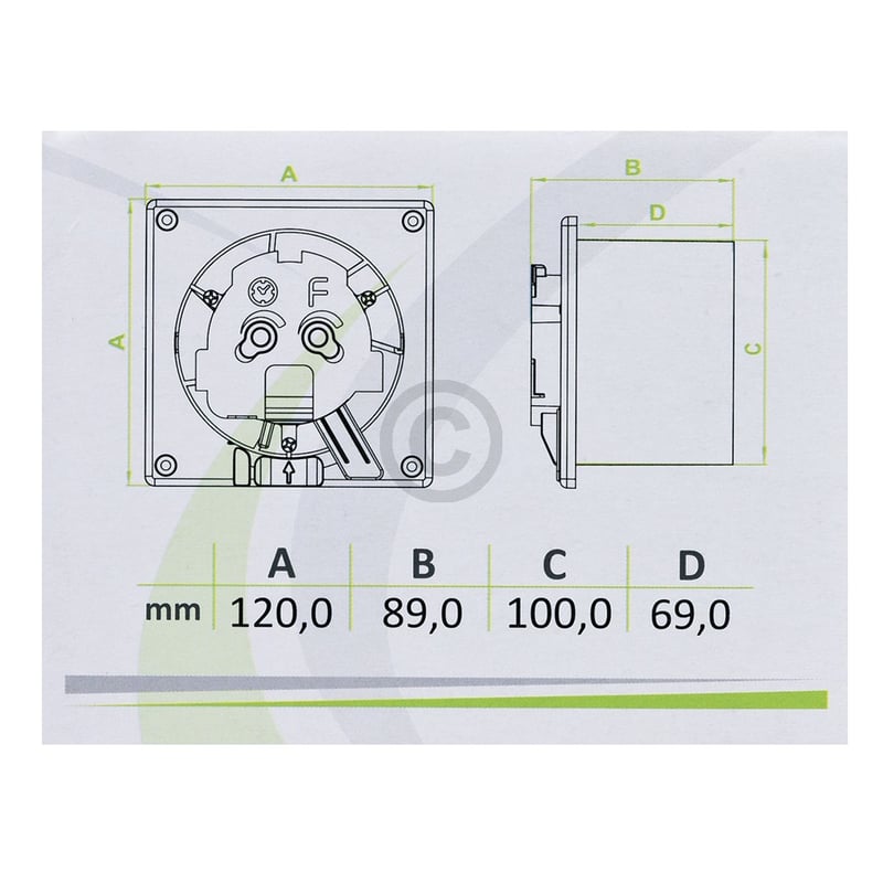 Wohnraumventilator 100erR weiß mit Kugellager Bewegungsmelder für Wand Decke Bad Toilette etc