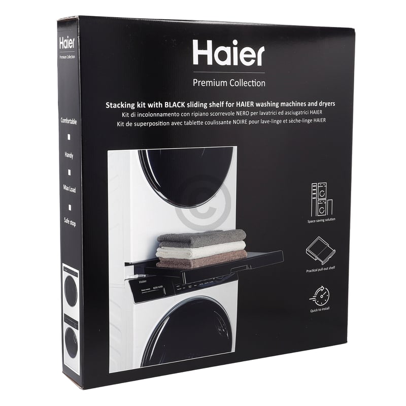 Zwischenbaurahmen HASTKU10B StackKitBlack Candy/ Hoover 35602673 für Trockner