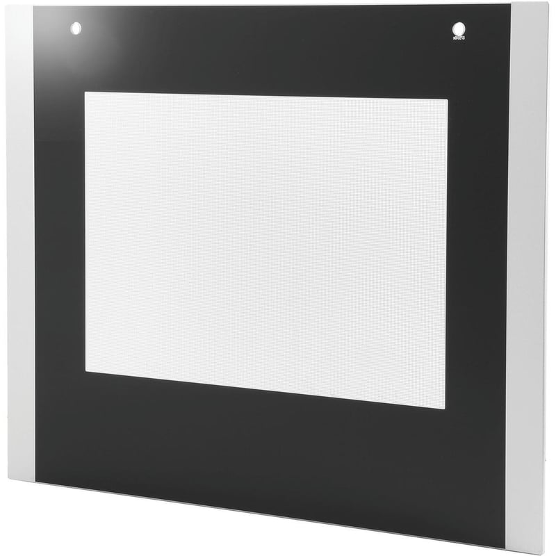 Frontglasscheibe für 60cm Geräte, Farbe:schwarz,Edelstahl 00776116