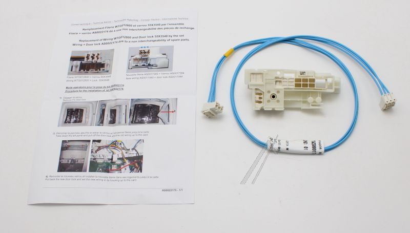 Sicherheits-Kit Tür + Verkabelung für Waschmaschine Brandt AS0022174 Türsicherung, Verkabelung