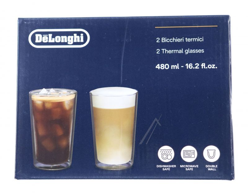Thermogläser DeLonghi Kaffeemaschine 480ml Doppelwandig