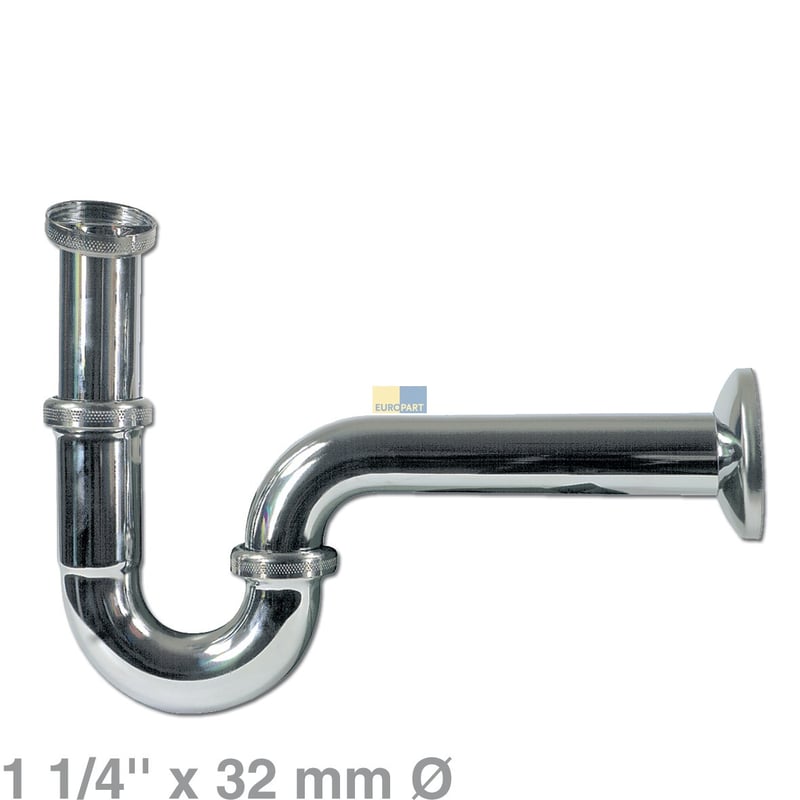 Siphon 1 1/4"x32mm chrom Viega 305611 für Waschbecken