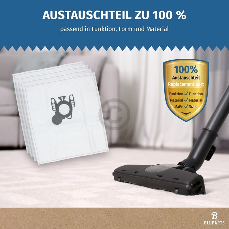 Filterbeutel passend für Miele TypG/N TypH für Bodenstaubsauger 4Stk + Vorfilter