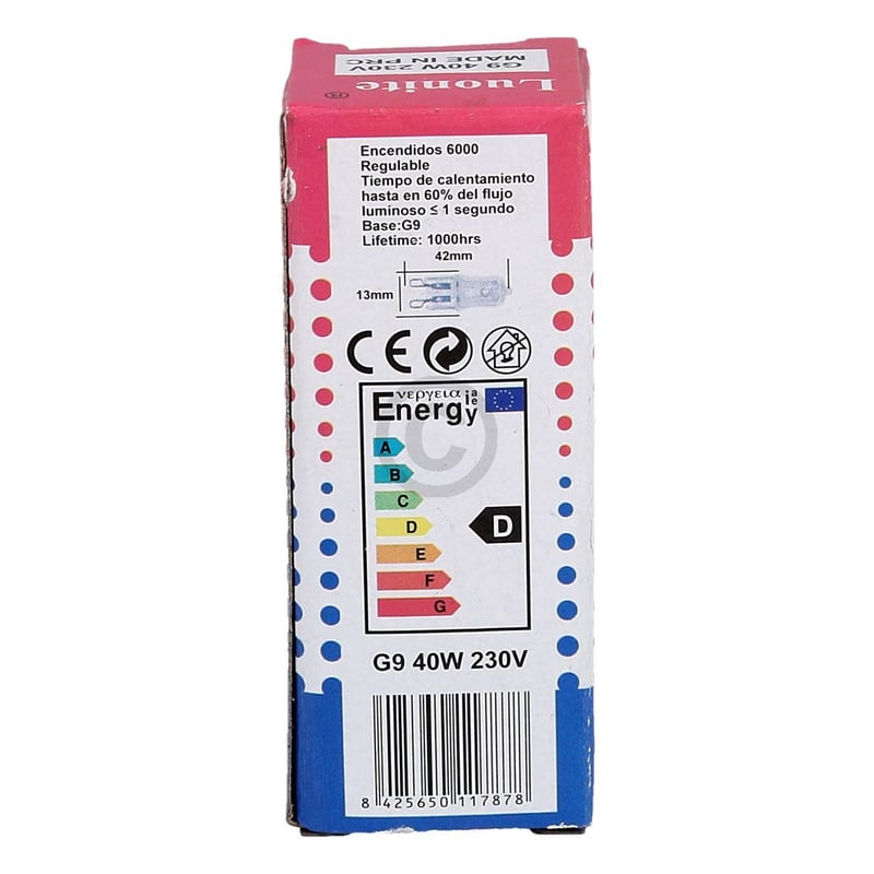 Halogenlampe G9 40W 230V wie Whirlpool C00861224 für Backofen Dampfgarer