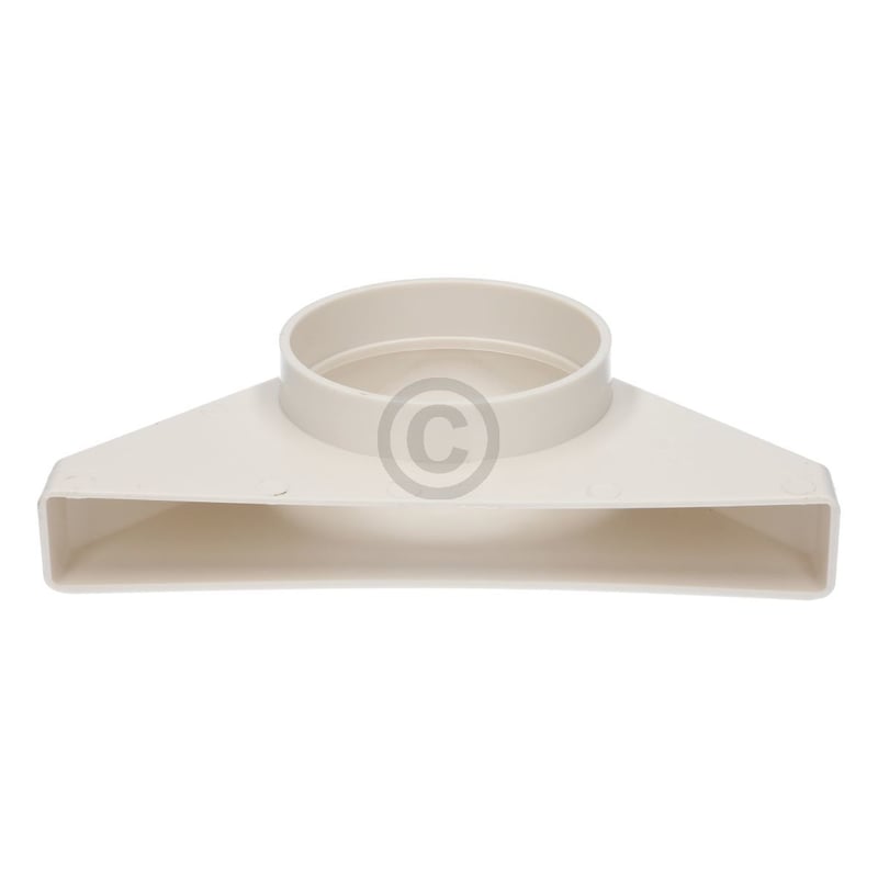 Umlenkstück 100er ultraflach 90° Rundrohr 100mmØ auf Flachkanalmuffe zu 234x29mm für Belüftungtechnik