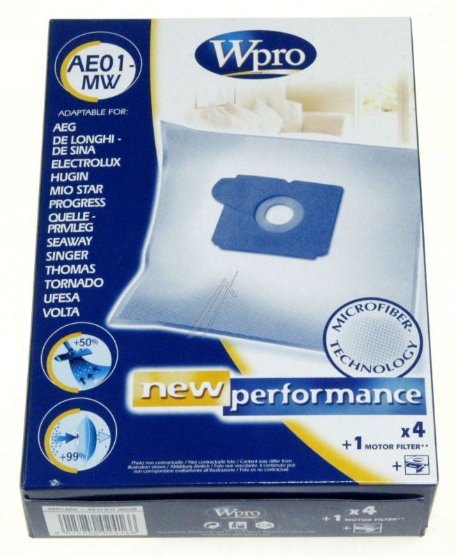 Whirlpool Kühlschrank Staubsaugerbeutel 481281718608 (4er Pack)