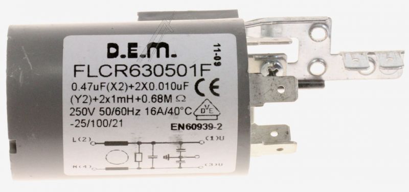 Funkentstörfilter für Ofen Smeg 763410418 Flcr630501f