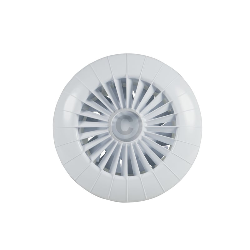 Wohnraumventilator 100erR weiß mit Kugellager Timer für Decke Bad Toilette etc