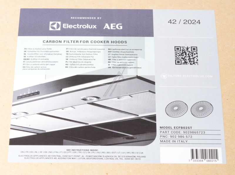 OdourClean Aktivkohlefilter AEG Dunstabzugshaube 9029865723 Geruchsfilter