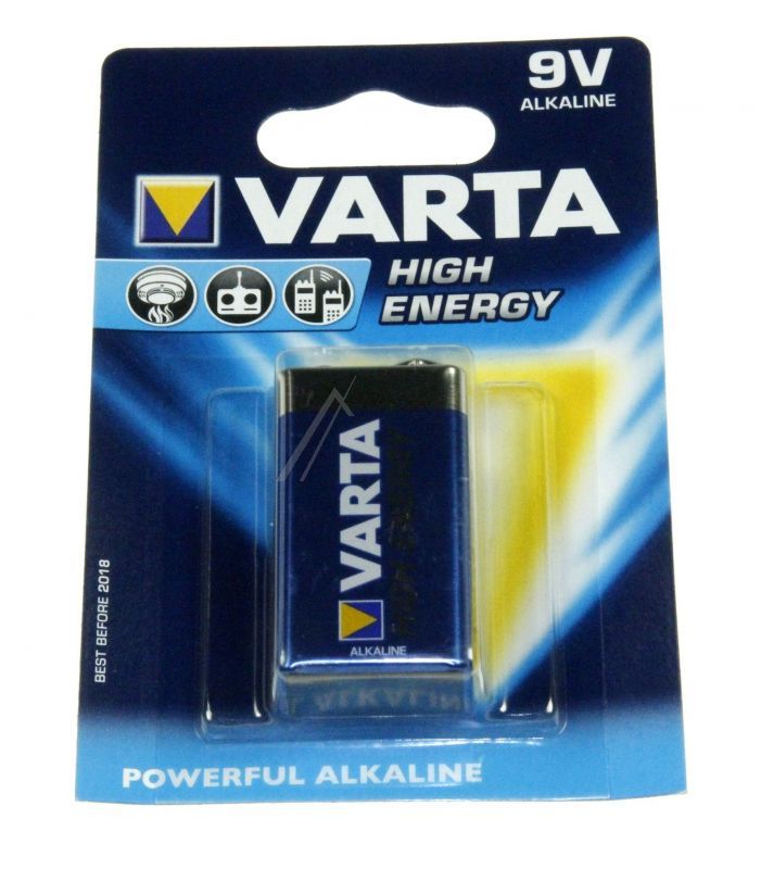 Varta Longlife Power 9V Block Batterie für Mikrowelle 4922121411 9V, Alkaline