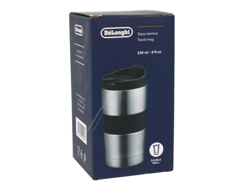 DeLonghi Kaffeemaschinen-Thermobecher DLSC074 235 ml Edelstahl, doppelwandig