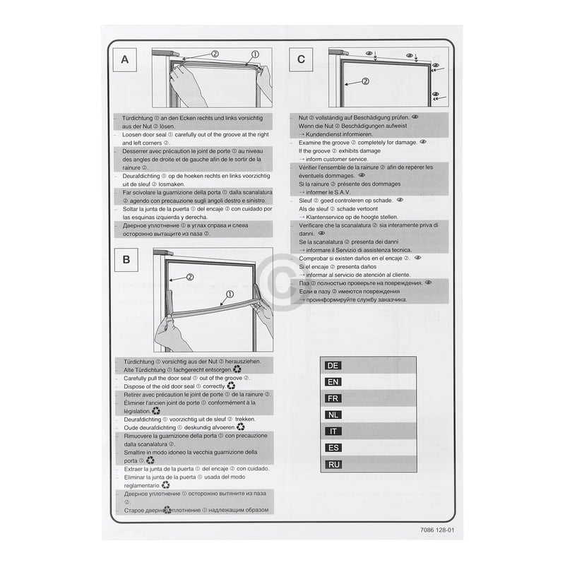 TUERDICHTUNG Liebherr 7109384 für Kühlschrank Liebherr