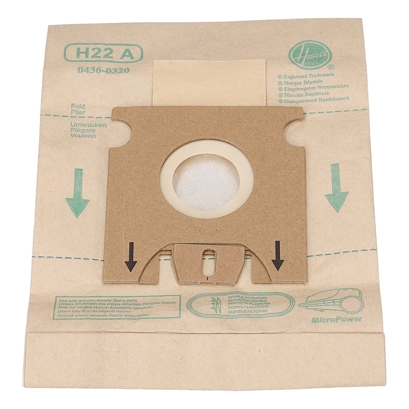 Micro-Staubbeutel für Staubsauger Candy Hoover 09173865 (5 Stück, H22a)