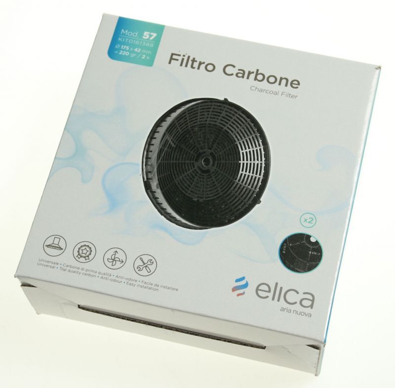Kohlefilter für Dunstabzugshaube Elica KIT0161388 2er-Pack