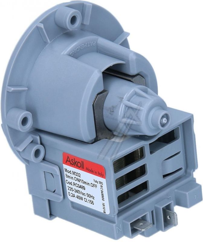 Abflusspumpe für Waschmaschine Whirlpool/Indesit 482000031133 40W Magnetmotor