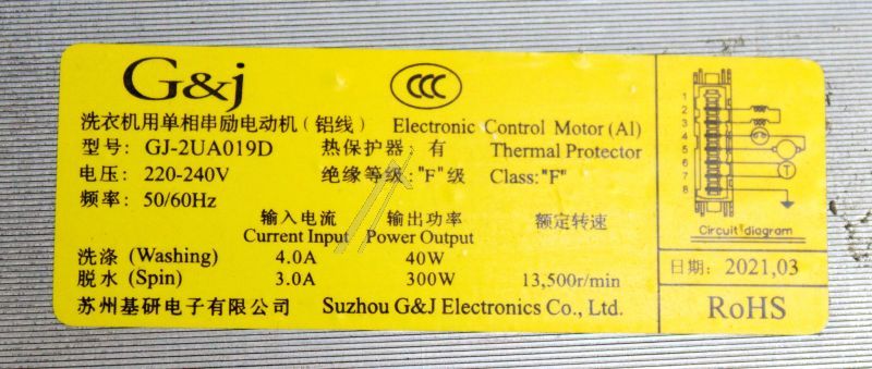 Waschmaschinenmotor für Beko C00890424 Antrieb, Waschmaschine