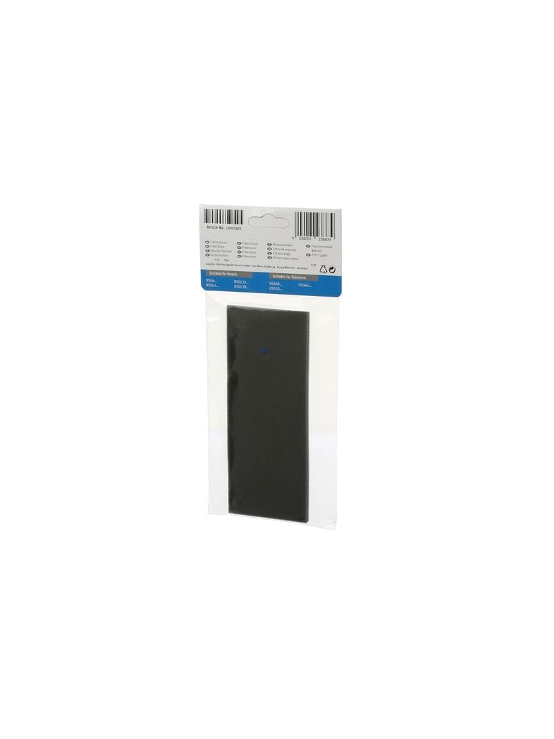 Filterschaum Bosch 17000301 für Filter Staubsauger Waschbar