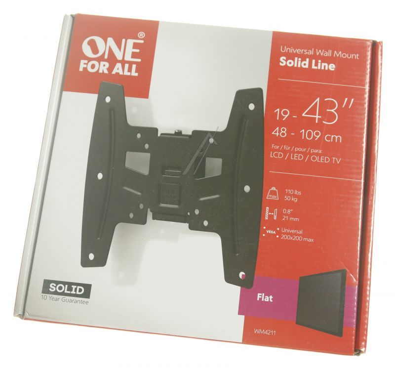 Solid Line Wandhalterung für Fernsehen & Telefonie One For All WM4211 Fest, 21,5mm Abstand