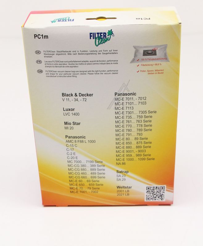 Staubsaugerbeutel Filterclean FL0021K für Staubsauger 4 Stück Mikrofaser