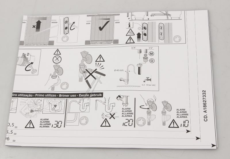 Montageschablone Außenblech für Ofen Electrolux / AEG 140186273326 Montagehilfe