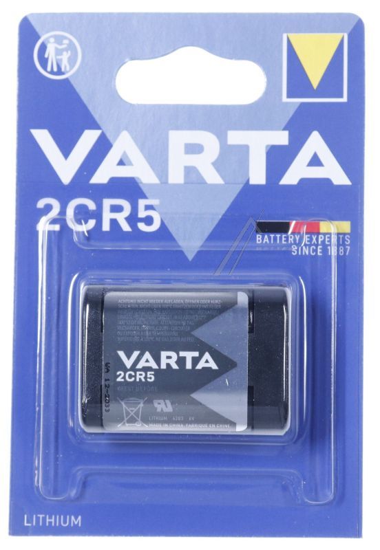 Varta 2CR5 Lithiumbatterie für Waschmaschine 6V 1600mAh
