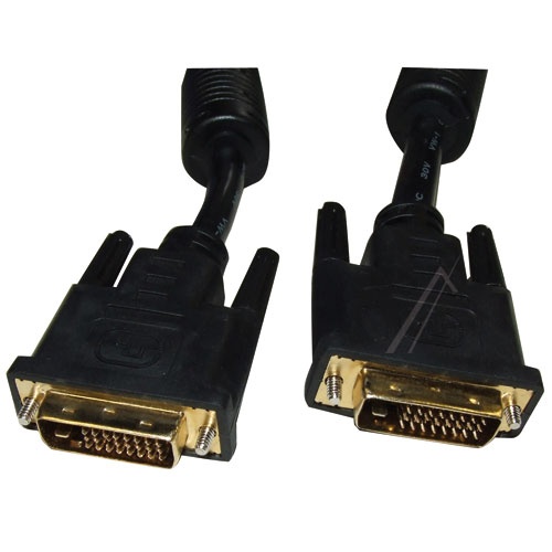 DVI-Kabel 2,0m für TV & Telefonie Com [Hersteller-Artikelnummer] Dual-Link, 24+1 Pin