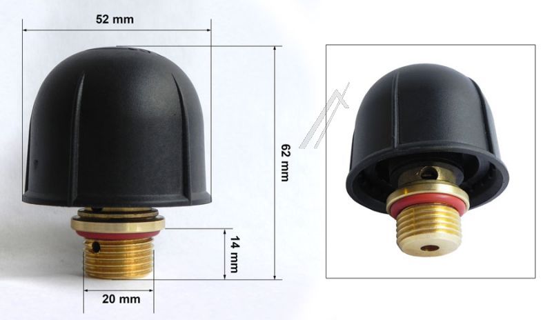Schraubverschluss 1/2 Zoll für Geschirrspüler Eurofilter Dampfbügelstation