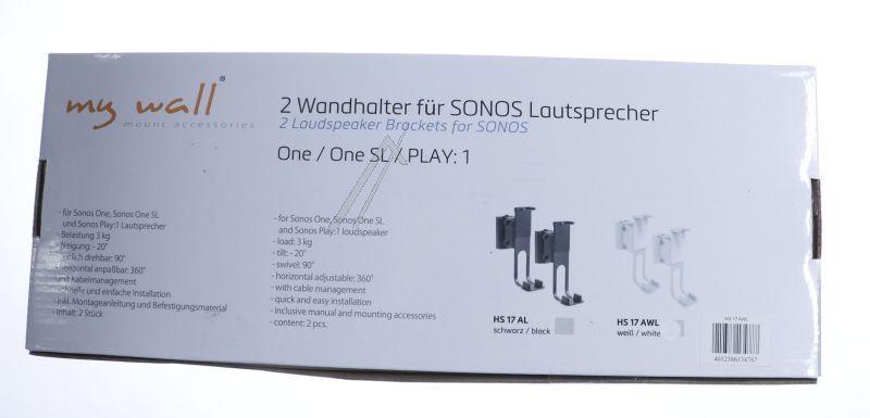 Sonos One Wandhalter Mywall weiß HS17AW für Lautsprecher, weiß