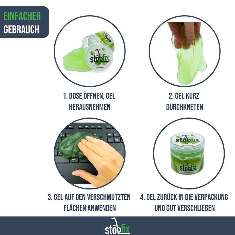 Reinigungsgel [B-Ware] - Staubreiniger für Auto, Tastatur, Computer, Laptop