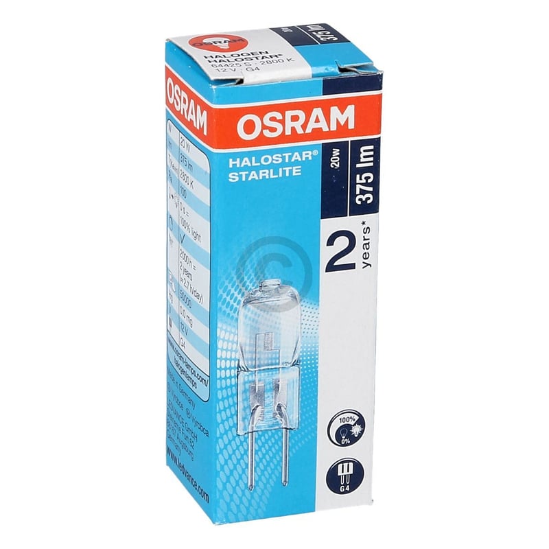 Halogenlampe G4 20W 12V 300°C smeg 824610532 für Backofen