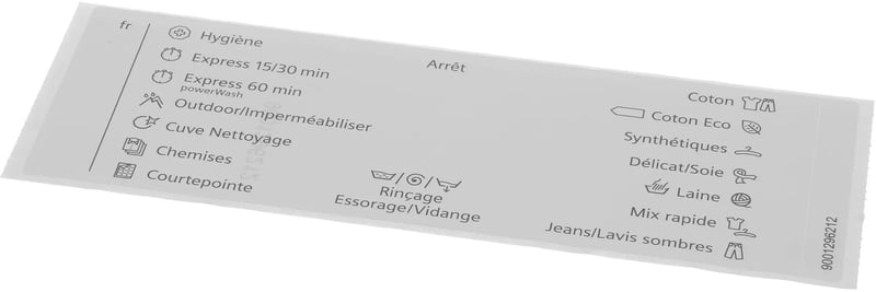 Legende für Waschmaschine Bosch 12023508 Wäschepflege