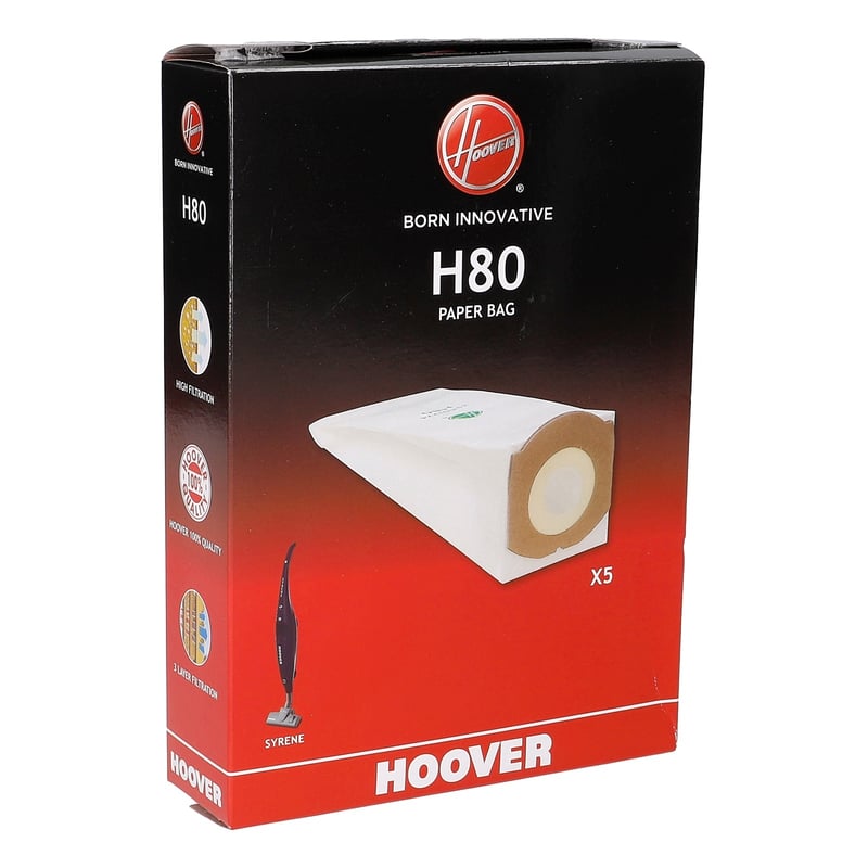 H80 HEPA Staubbeutel für Candy Hoover Staubsauger 35601774 5er Pack