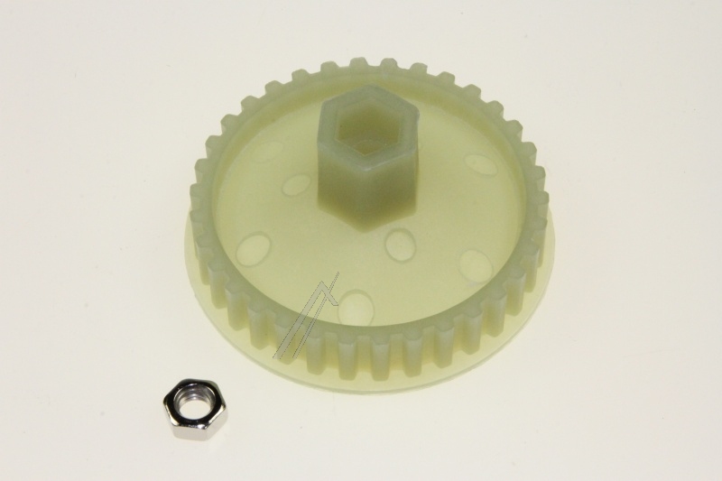 Zahnrad groß mit Mutter M6 für Küchenmaschine DeLonghi KW696586 KMC500/550, KMM700/750