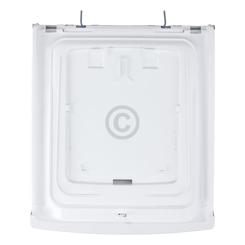 Gerätedeckel mit Rahmen Griff Feder Haken Bauknecht 481010771230 für Toplader Waschmaschine