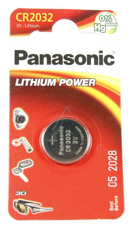 Lithium-Knopfzelle für Staubsauger Panasonic CR2032L1BP 3V, 220mAh