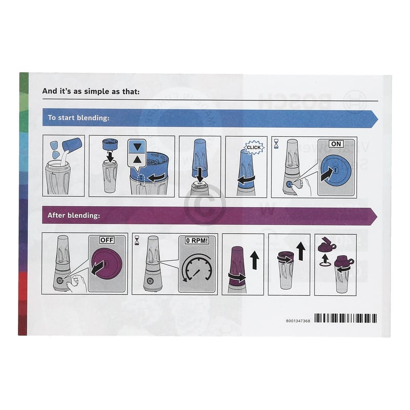 Flasche zum Mitnehmen Tritan™ Bosch 12054469 für Standmixer Bosch