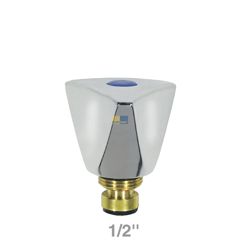 Knebel 1/2" mit Innenoberteil Kaltwasser blau