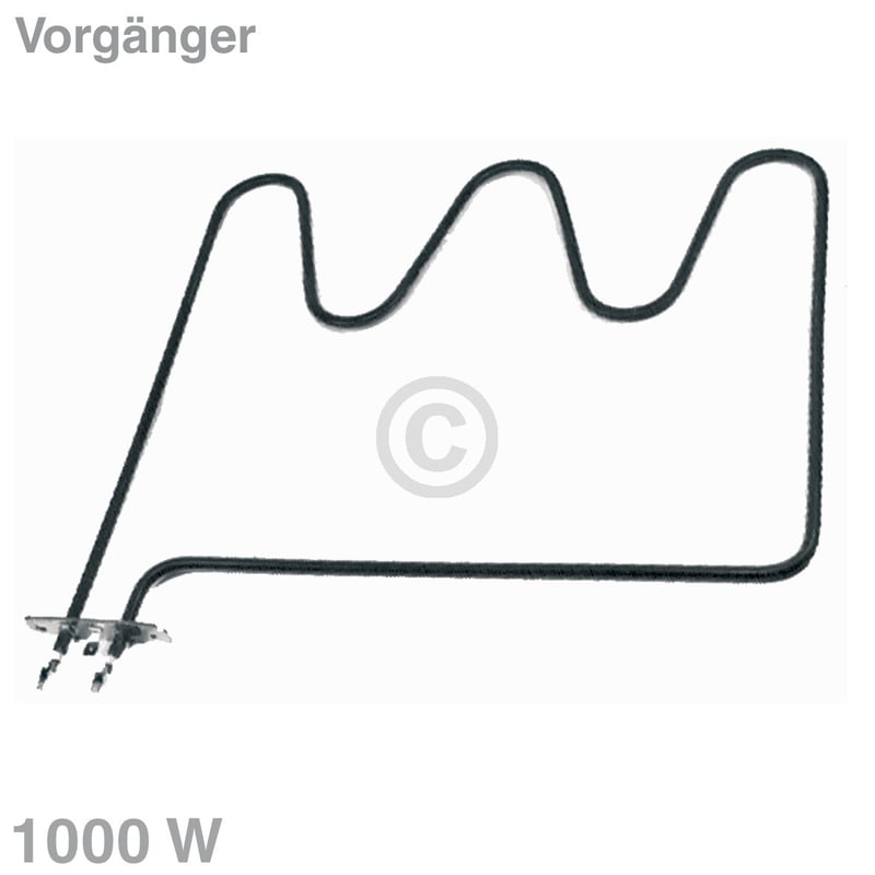 Heizelement Unterhitze 1000W 230V 357003806 AEG, Electrolux, Juno, Zanussi