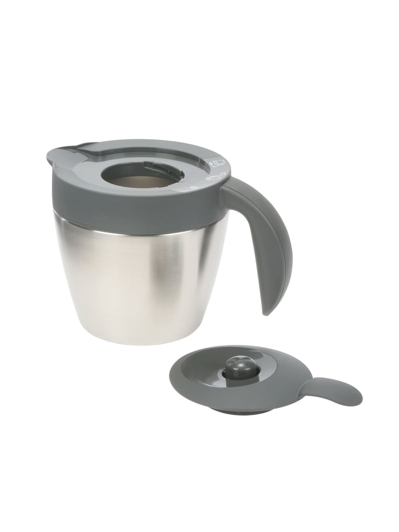 Thermokanne für Bosch Kaffeemaschine 00642300 Dunkelgrau-Edelstahl