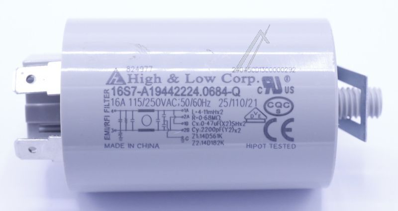 Entstörfilter für Waschmaschine Hisense Gorenje 824977 4,11MH VDR