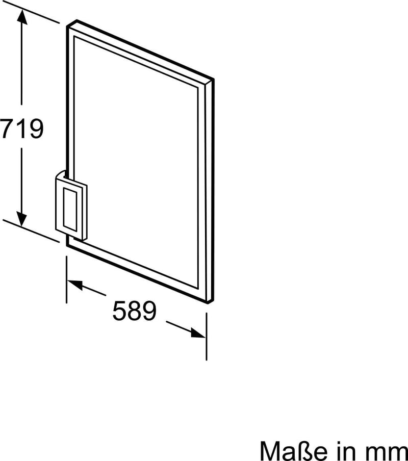Türfront mit Alu-Dekorrahmen Siemens KF10ZAX0