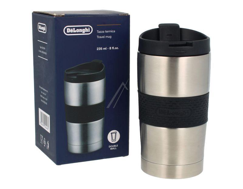 DeLonghi Kaffeemaschinen-Thermobecher DLSC074 235 ml Edelstahl, doppelwandig