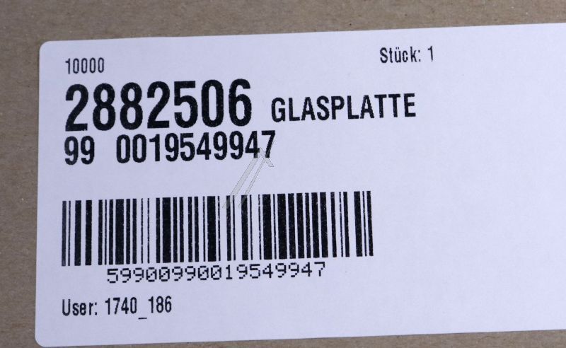 Glasplatte für Kühlschrank Bosch Siemens 00671886 Kühlschrank-Glas