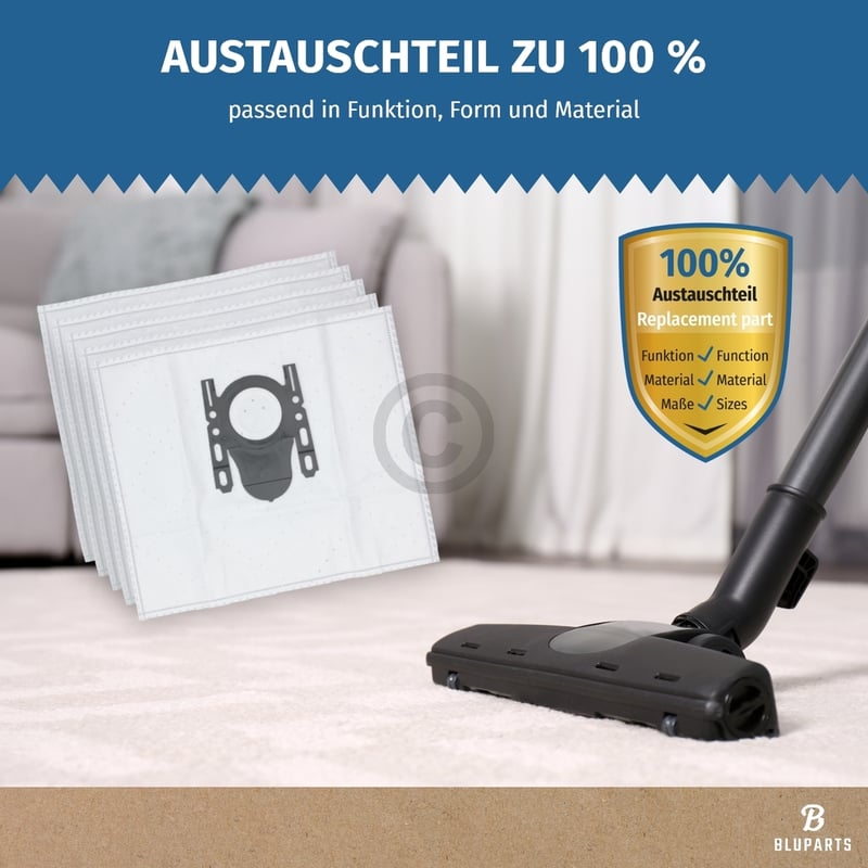 Filterbeutel wie BOSCH 17003048 Typ G ALL BBZ41FGALL für Bodenstaubsauger 5Stk + Vorfilter