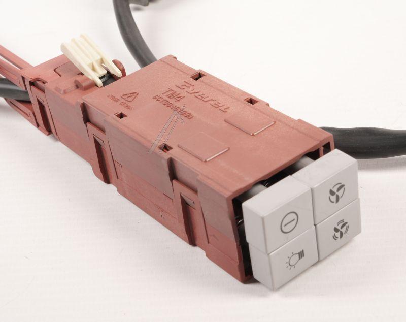 Schieberegler für Dunstabzugshaube Whirlpool Indesit 488000861709 weiß mit Tasten