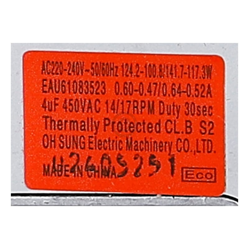 Motor, AC Indoor LG EAU61083523