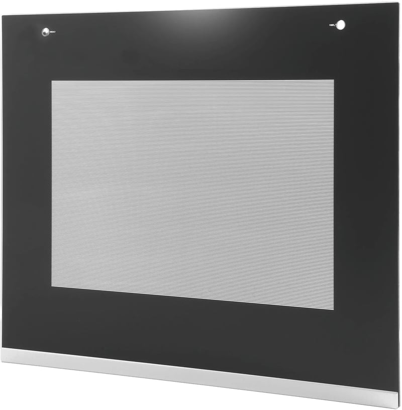 Frontglasscheibe für 60cm Geräte; Farbe:schwarz;Edelstahl 00776107