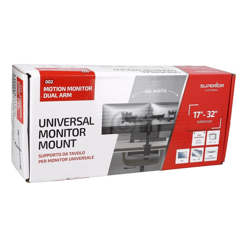 Tischhalter für 2 PC Monitore 17-32"  Superior SUPSPC002 für Monitor
