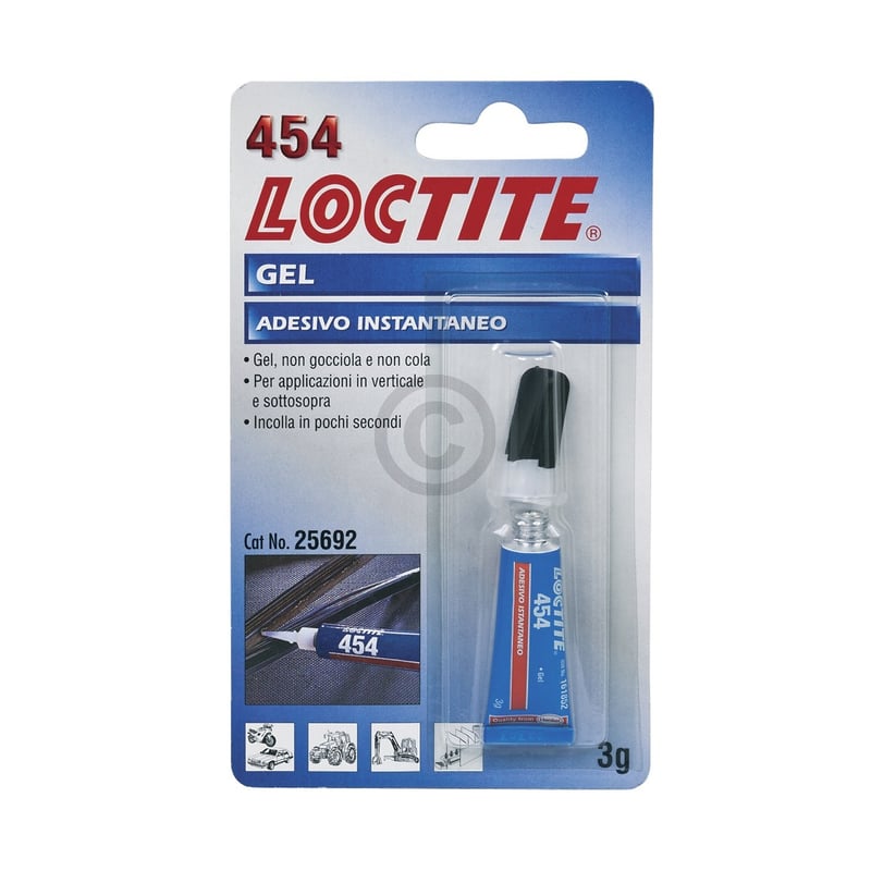 Sekundenkleber Gel LOCTITE 454 für senkrechte Flächen und über Kopf Anwendung 3g