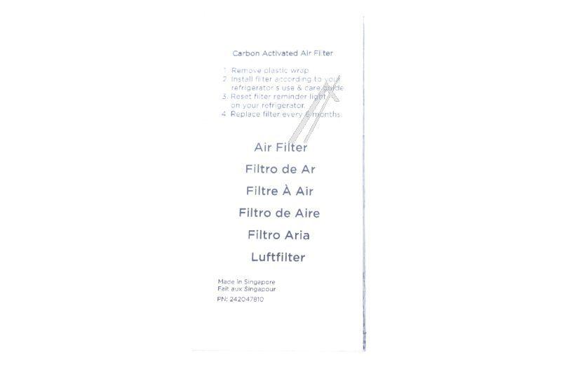 Kohlefilter Glasablage 45x9 für Kühlschrank Electrolux AEG 8582420478108 Filter, Ablage, 45x9